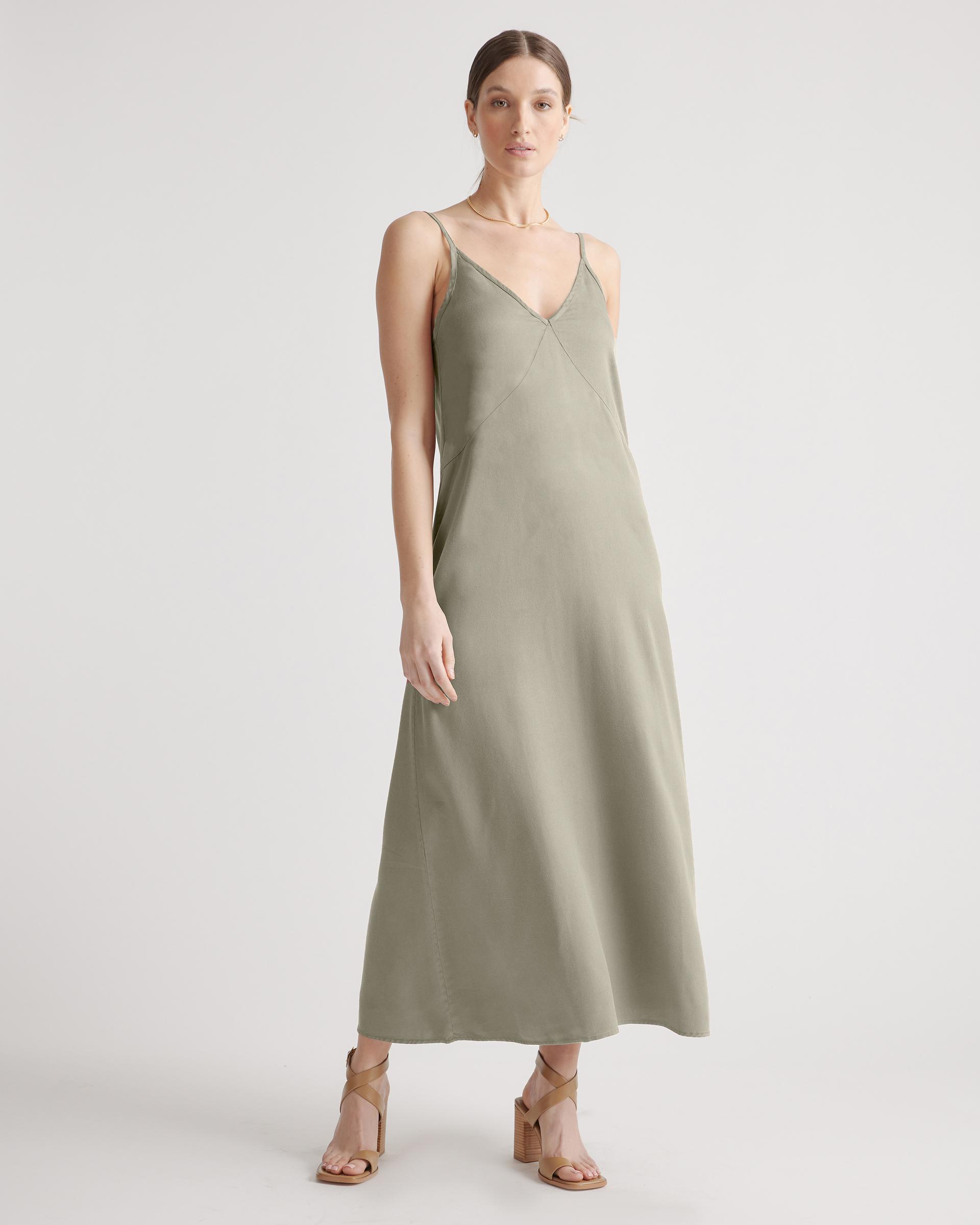vintage wash tencel maxi slip dress