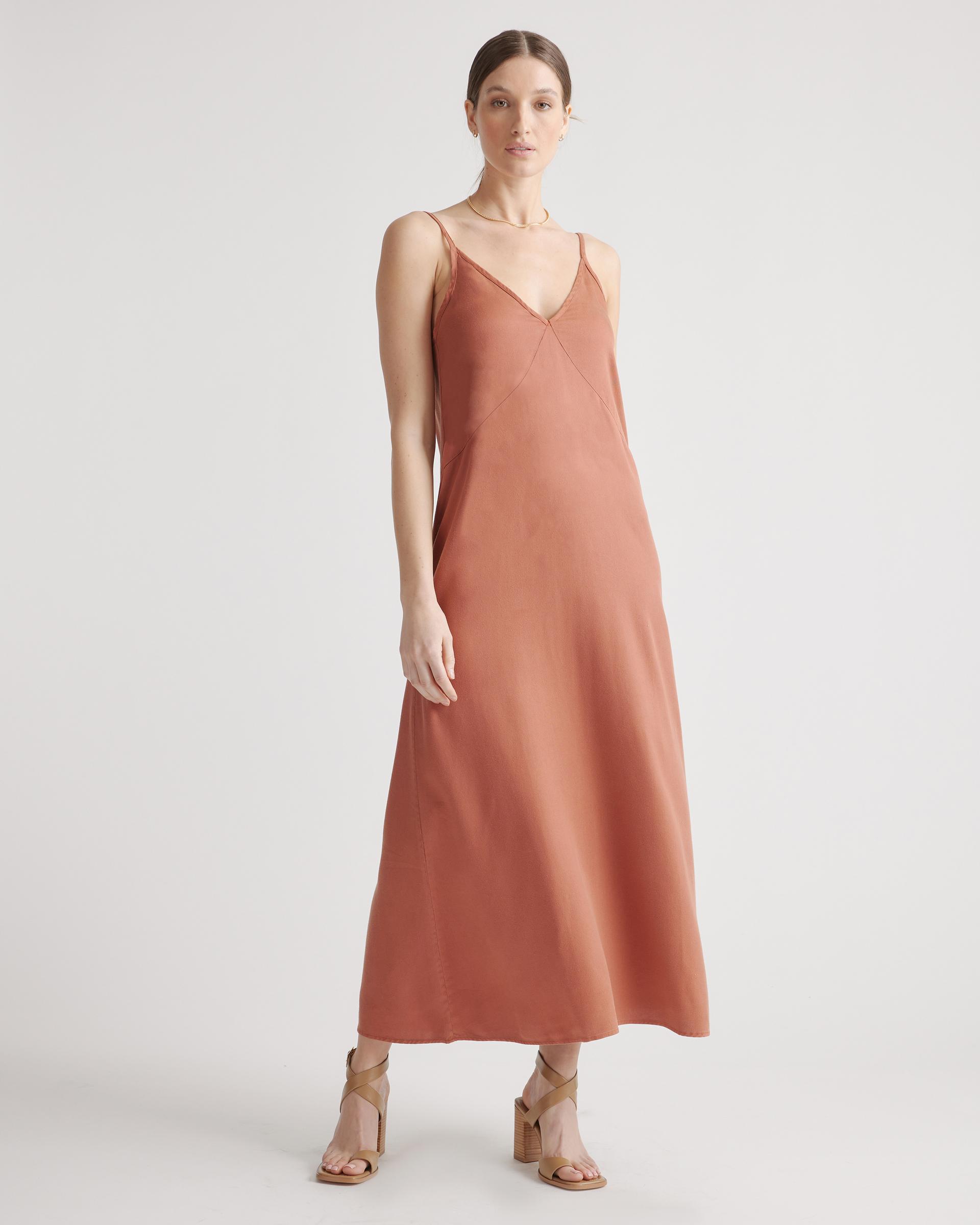 vintage wash tencel maxi slip dress