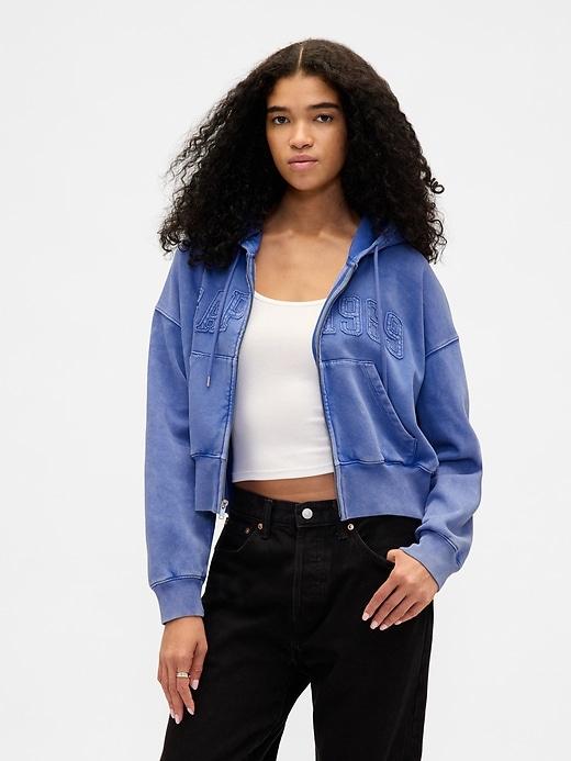 vintagesoft full-zip wedge hoodie