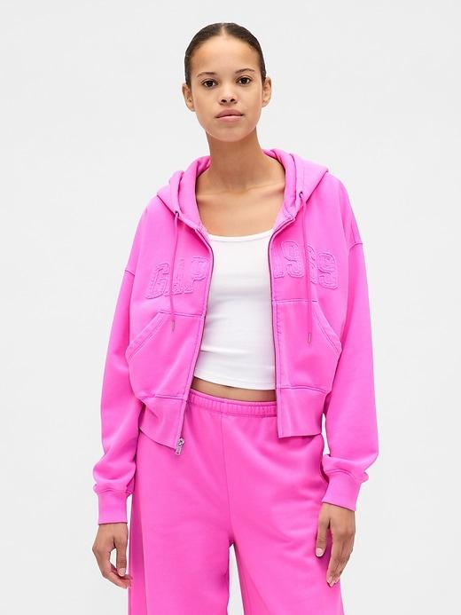 vintagesoft full-zip wedge hoodie