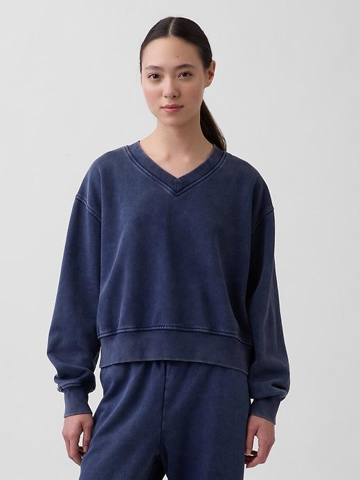 vintagesoft oversized v-neck sweatshirt