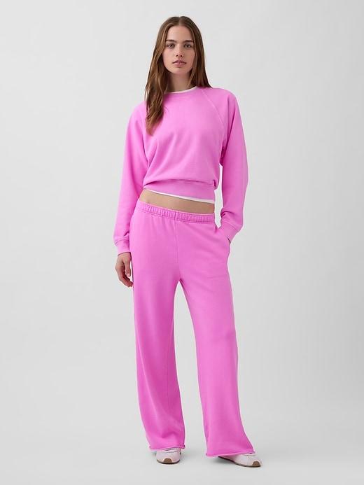 vintagesoft terry wide-leg sweatpants