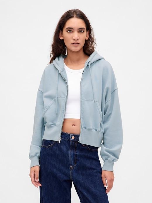 vintagesoft wedge zip hoodie