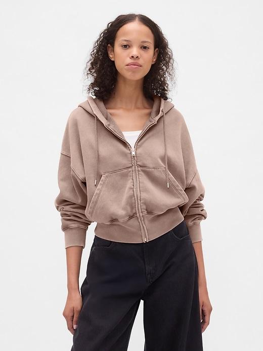 vintagesoft wedge zip hoodie