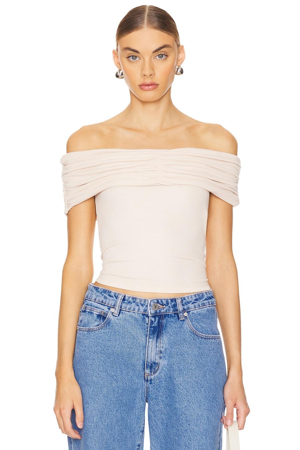 violet ribbed top