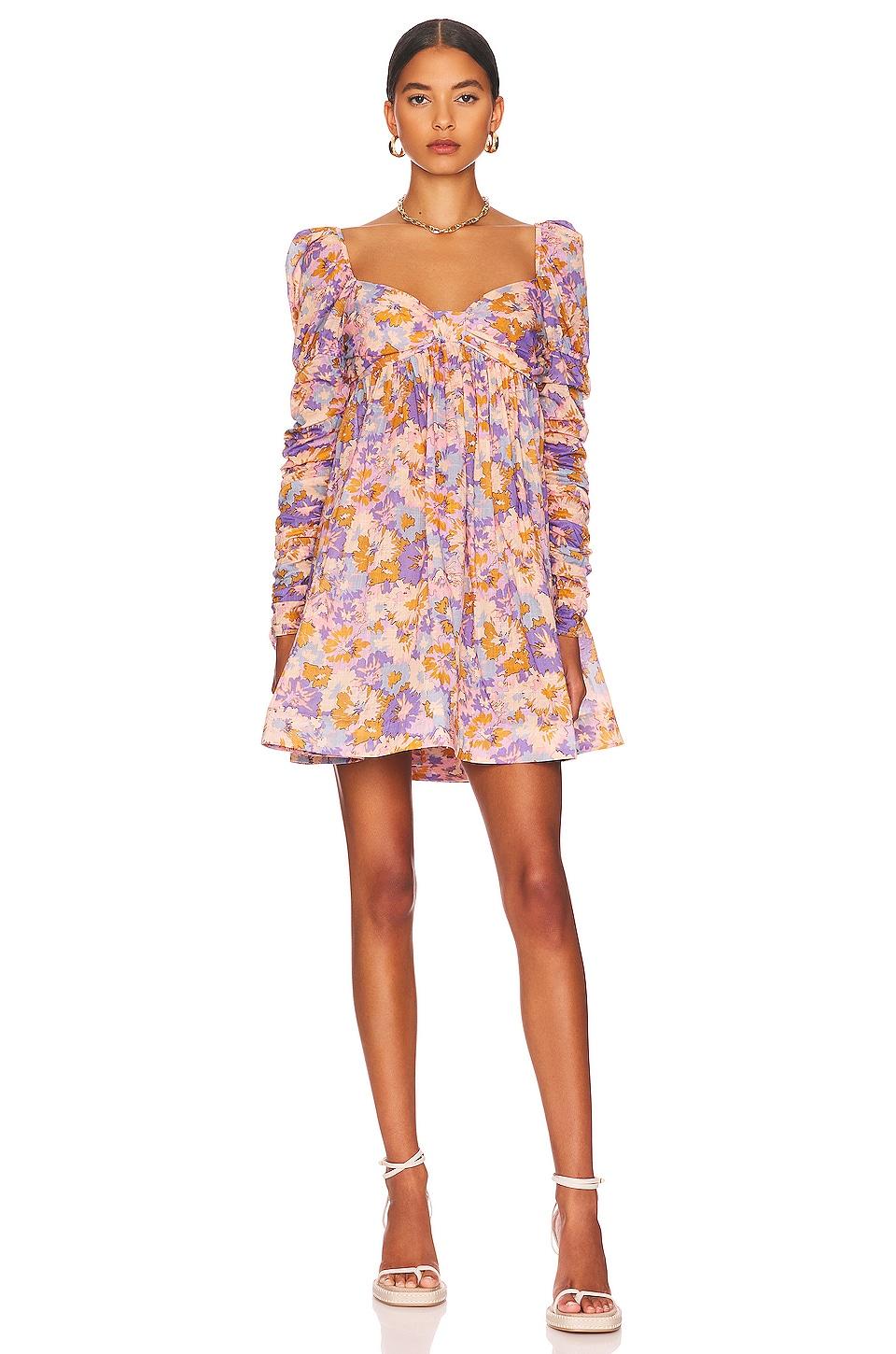 violet twist front mini dress