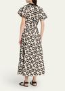 violeta textured short-sleeve maxi dress
