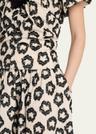 violeta textured short-sleeve maxi dress
