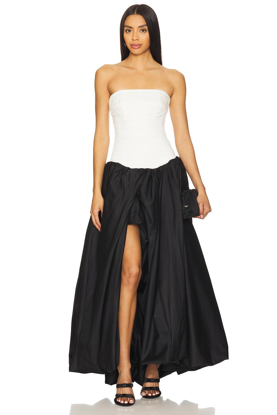 violette bubble hem maxi dress