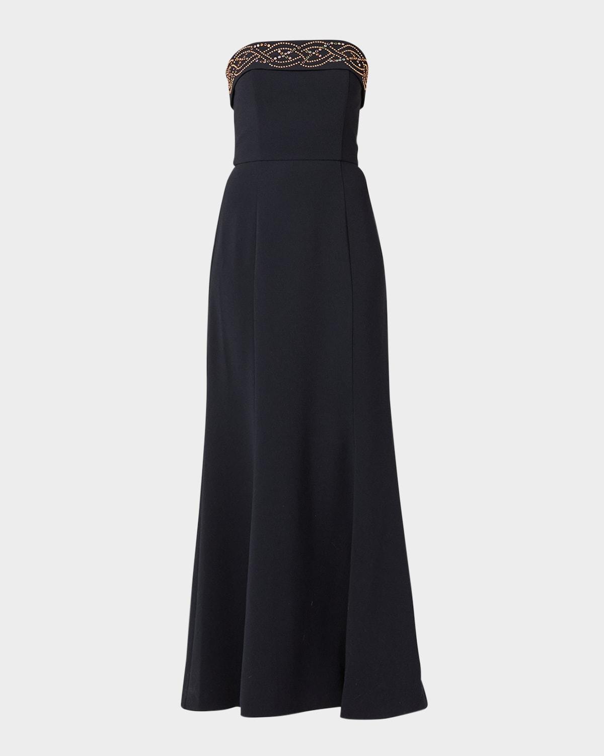 violette strapless studded gown
