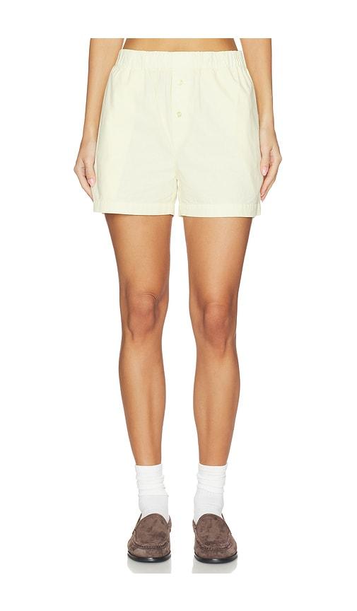 vir vita isla poplin short in yellow.