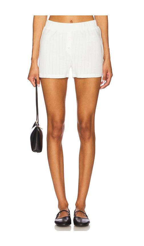 vir vita pointelle short in white.