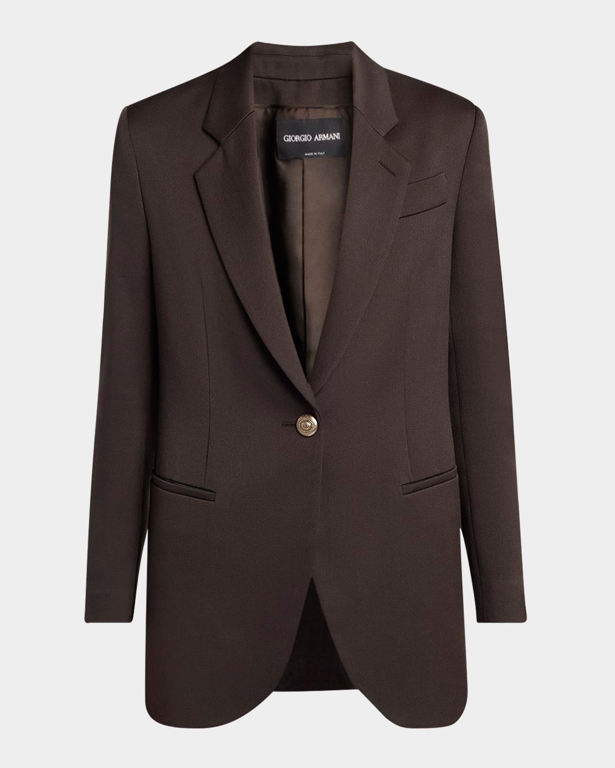 virgin wool single-breasted blazer