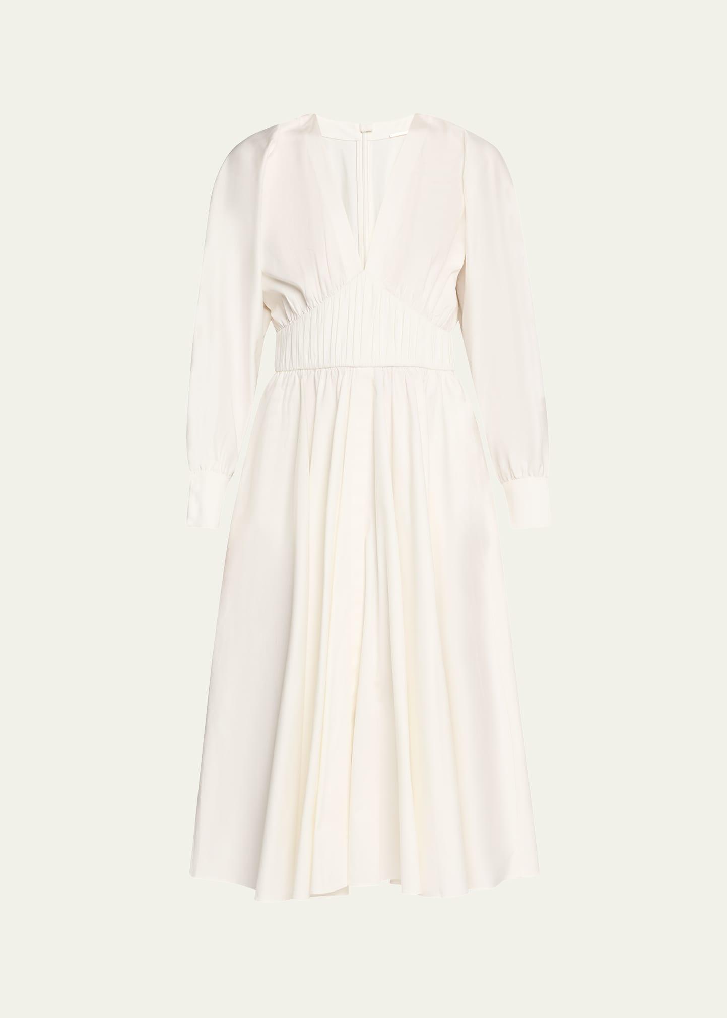 viro long-sleeve midi dress