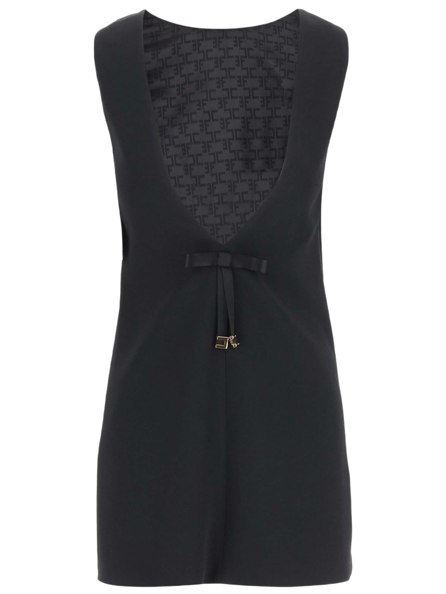 viscose blend mini dress with logo