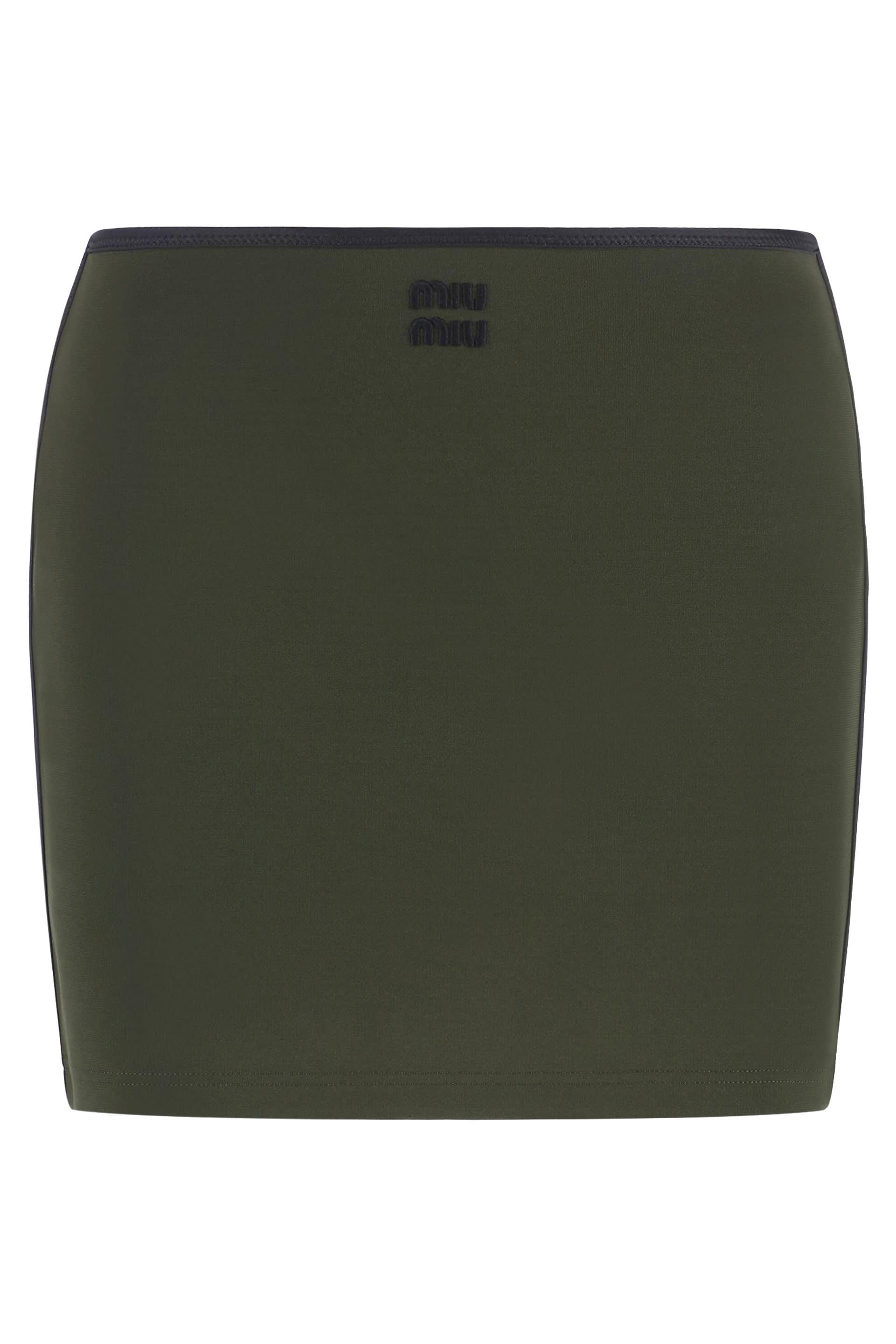 viscose blend mini-skirt