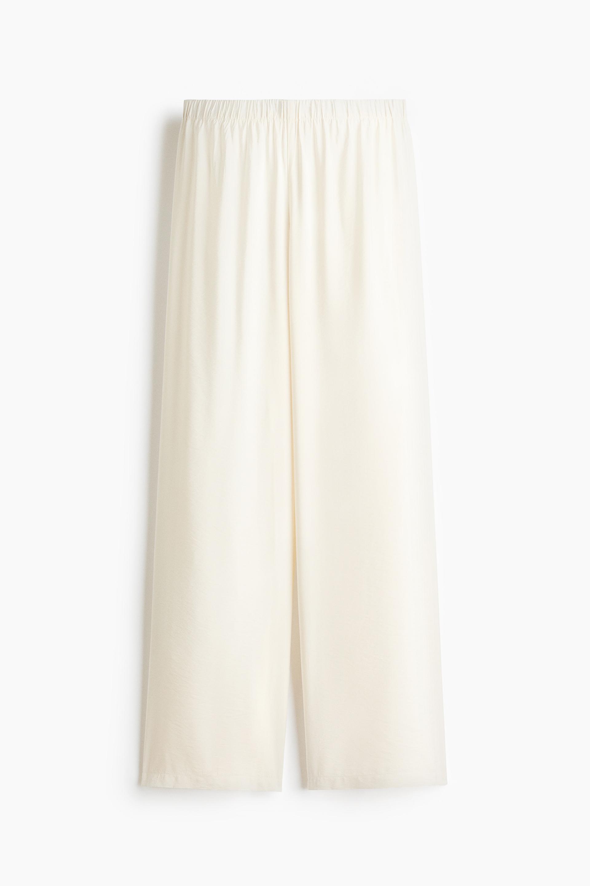viscose-blend pull-on pants