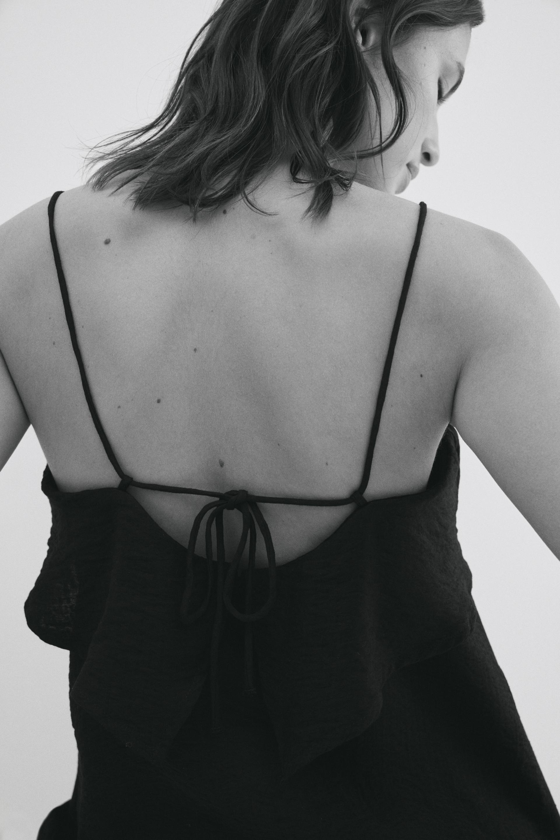 viscose-blend strappy top