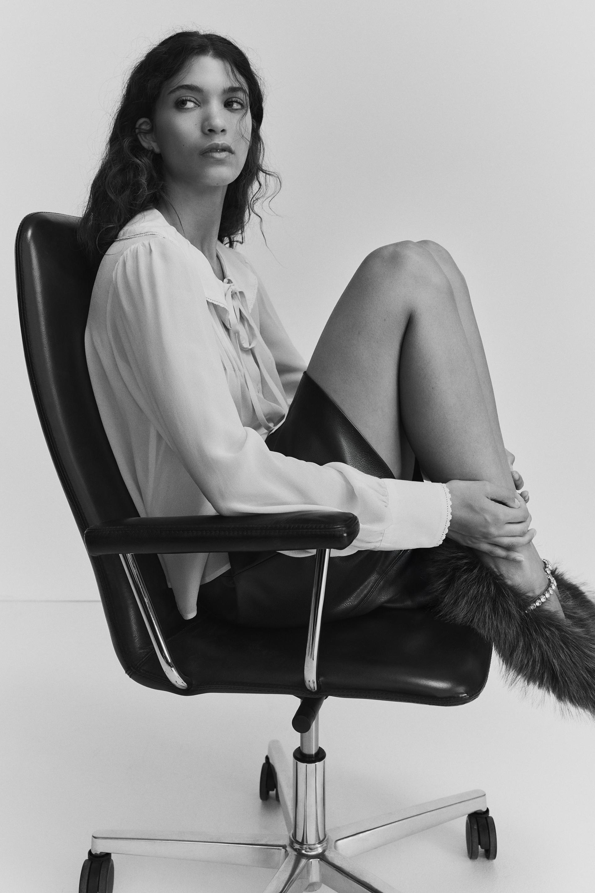 viscose blouse with collar