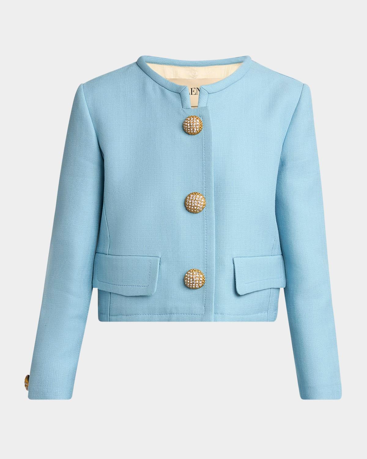 viscose jewel button jacket