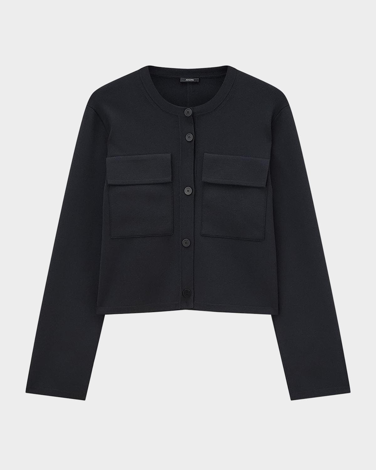 viscose knit stretch cardigan jacket