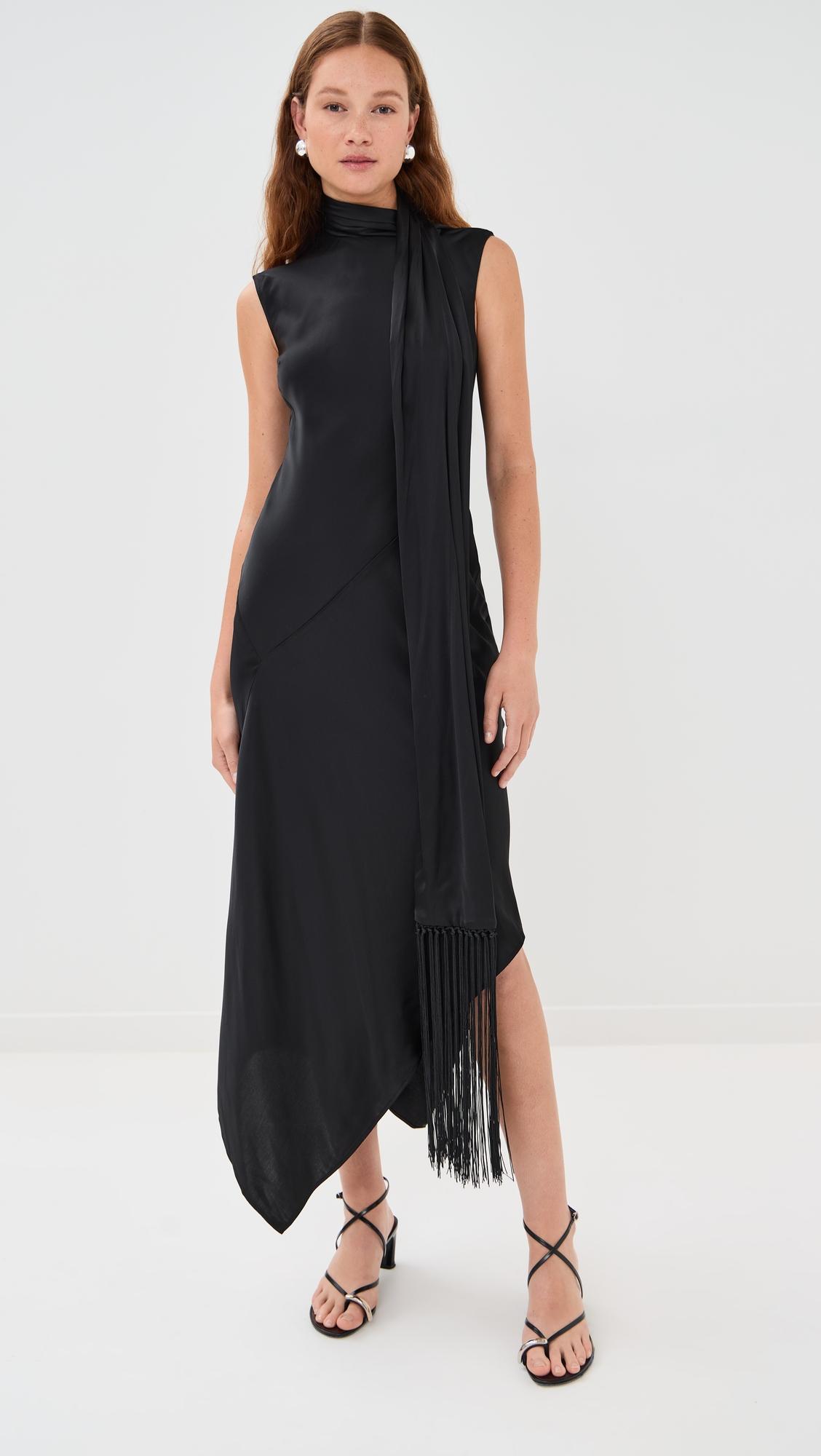 viscose soft satin tunic dress