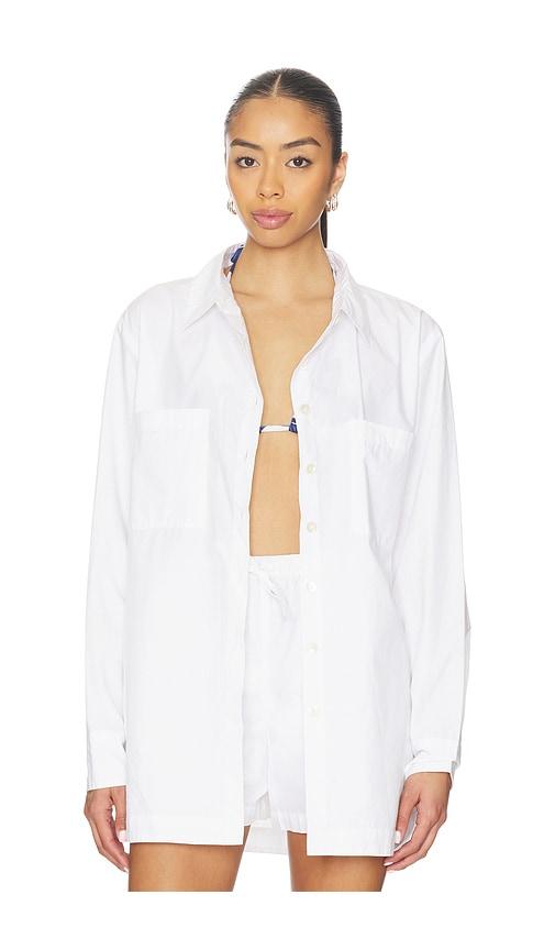 vitamin a nadia shirt in white.