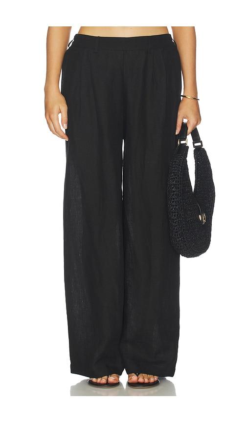 vitamin a the getaway pant in black.