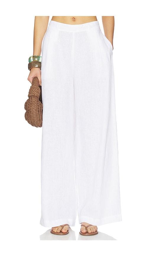 vitamin a the getaway pant in white.