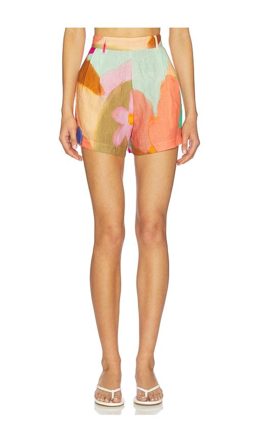 vitamin a the getaway short in peach,coral.