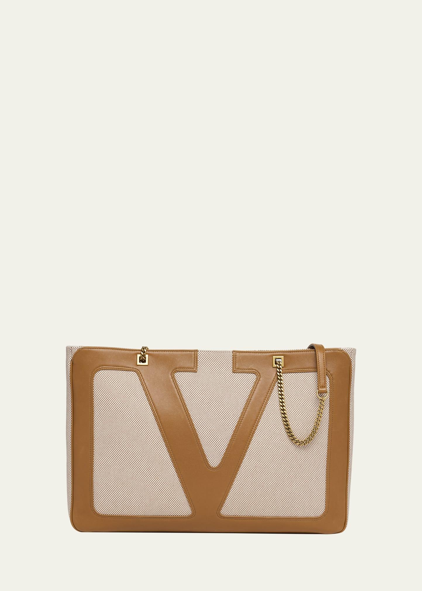 viva superstar large vlogo canvas tote bag