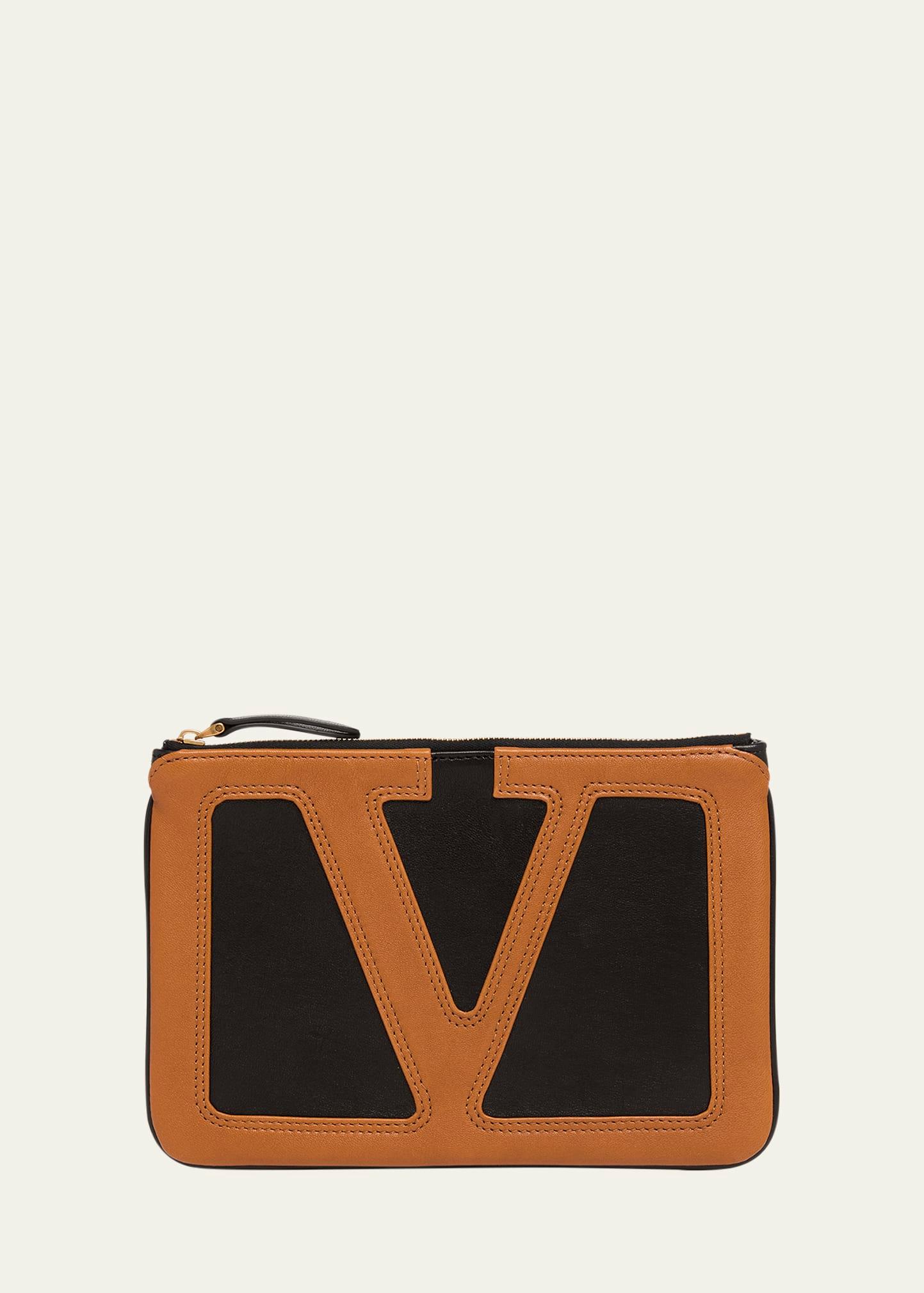 viva superstar leather envelope clutch bag