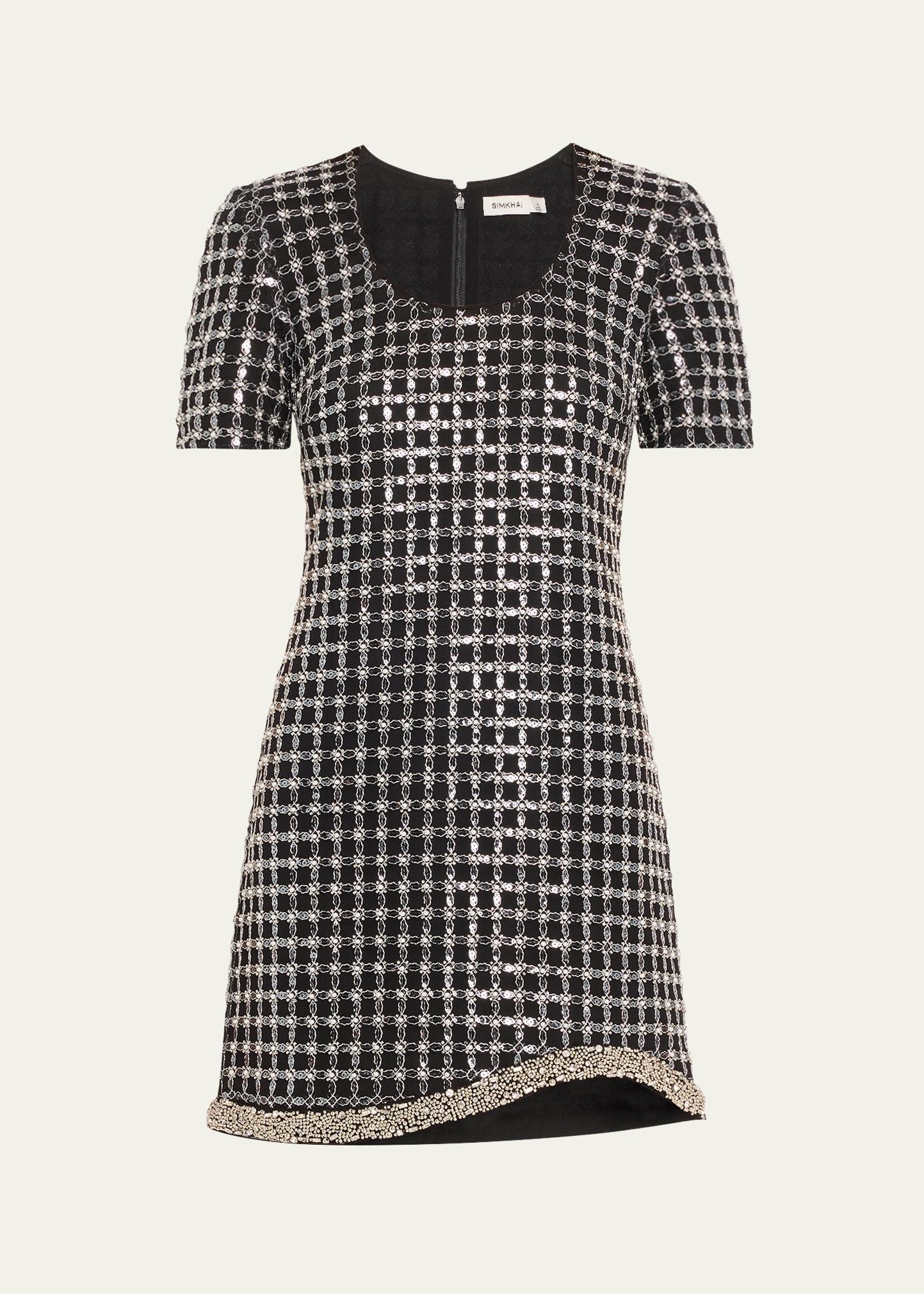 vivalie short-sleeve mini dress