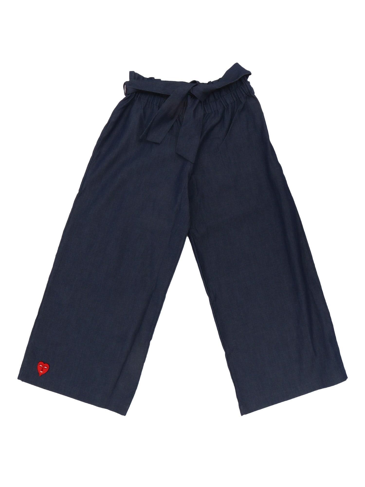 vivetta chambray pants with bow