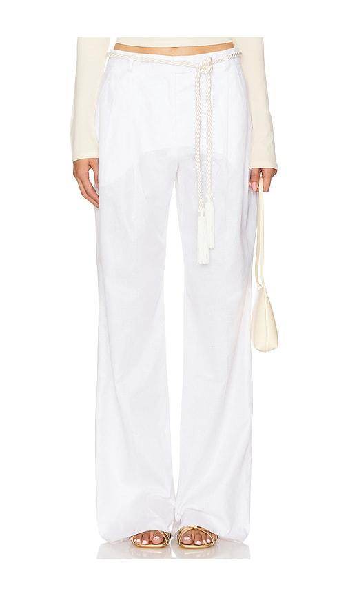 vivetta double trumpettle trousers in white.