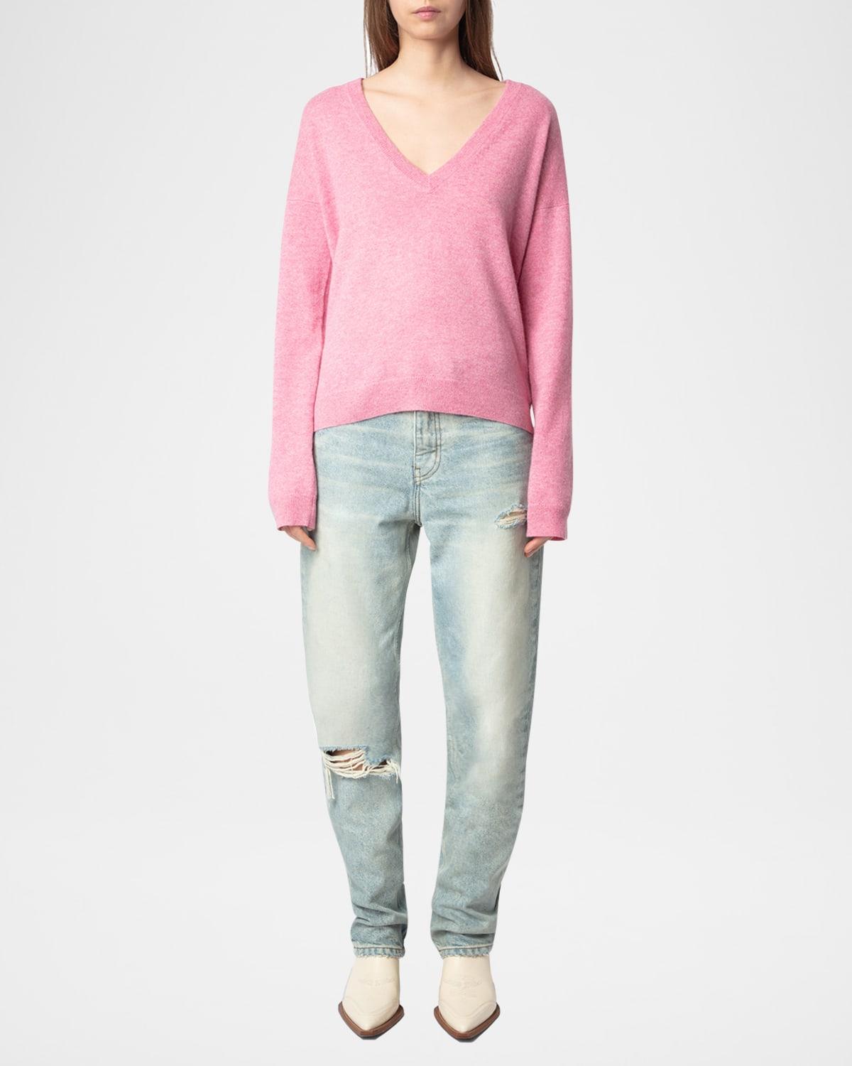 vivi patch cashmere sweater