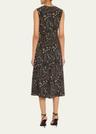 viviana floral silk midi dress
