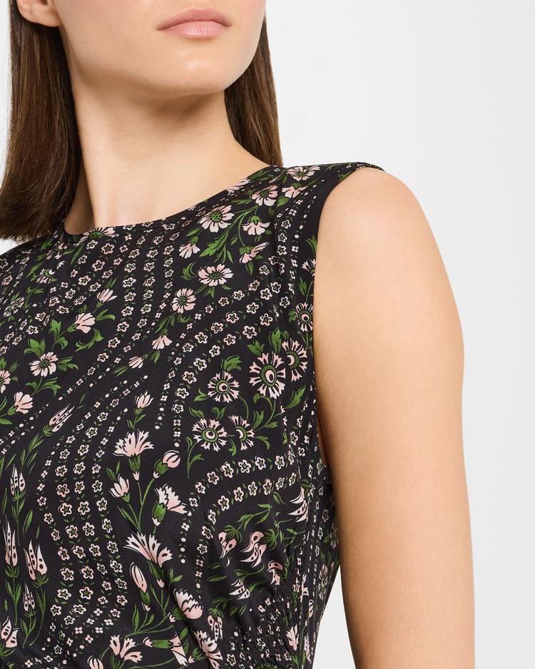 viviana floral silk midi dress