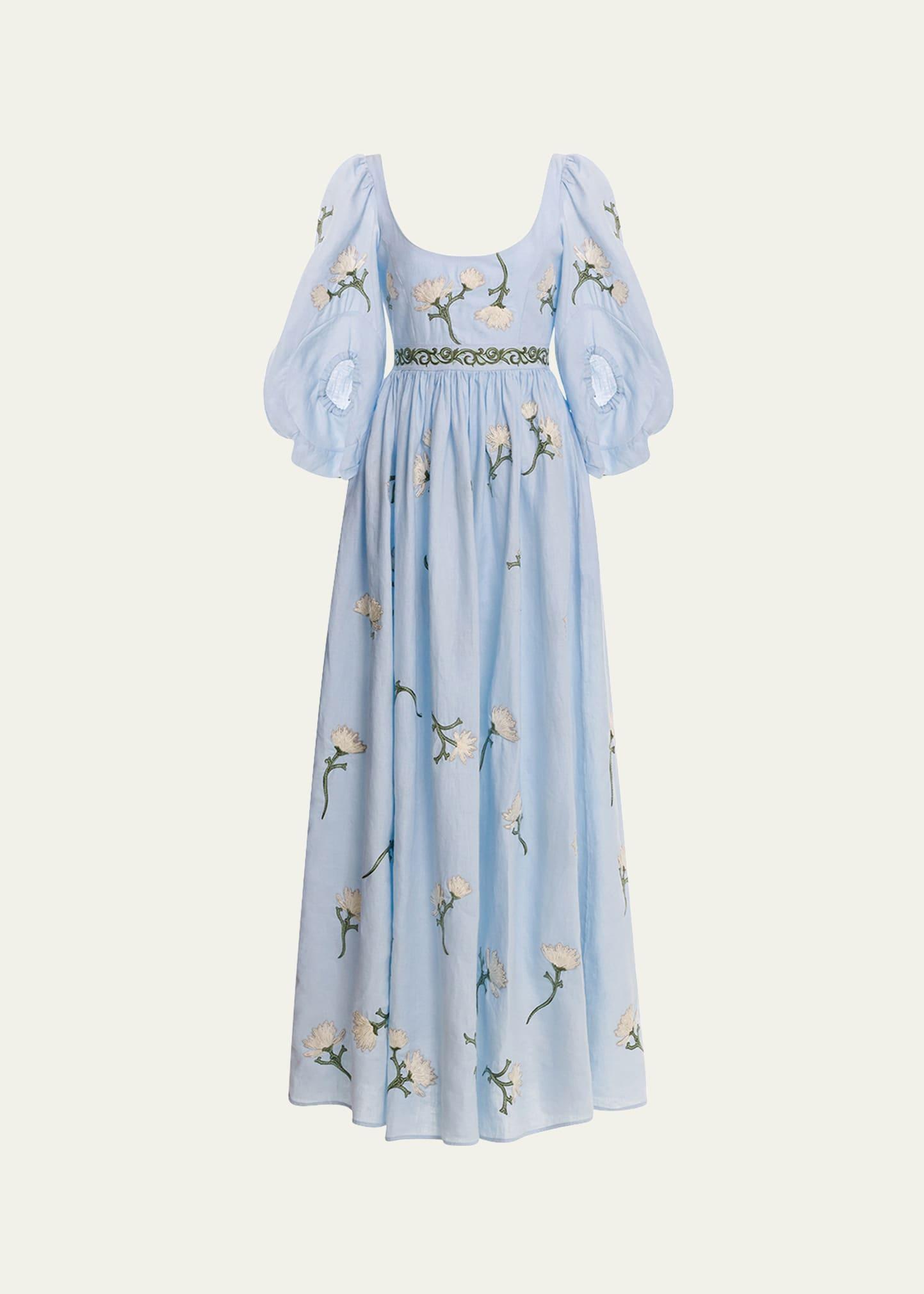 viviane embroidered maxi dress