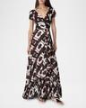 vivianna geometric-print maxi wrap dress