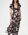 vivianna geometric-print maxi wrap dress