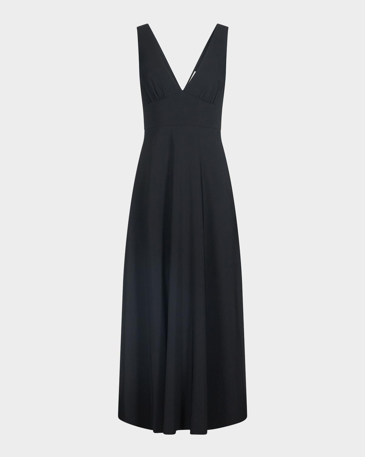 vivienne deep v-neck empire maxi dress