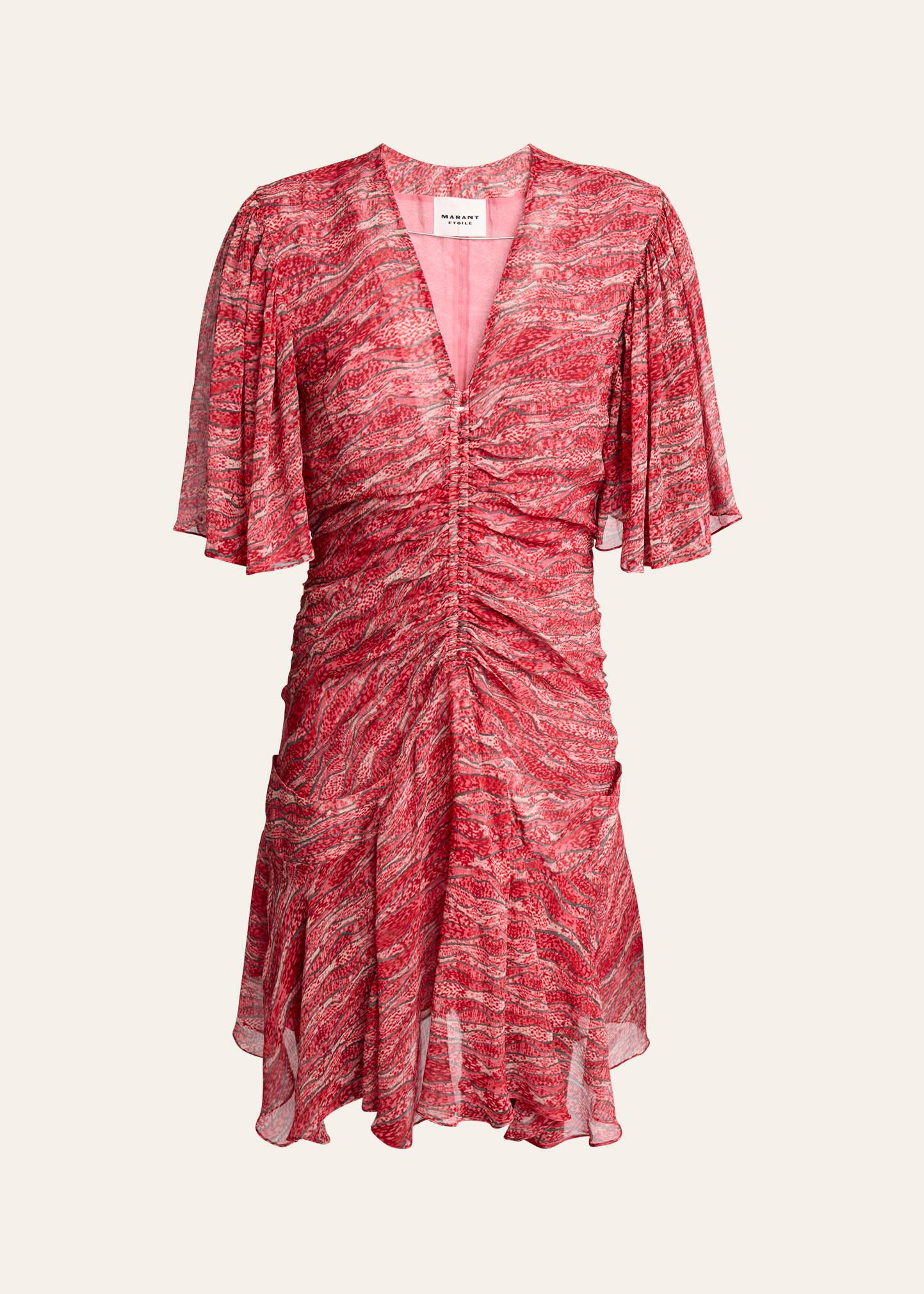 vivienne printed short-sleeve dress