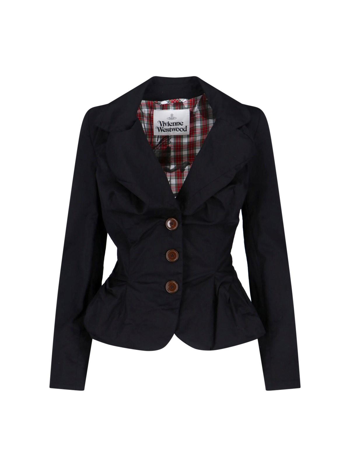 vivienne westwood 'tartan' single-breasted blazer