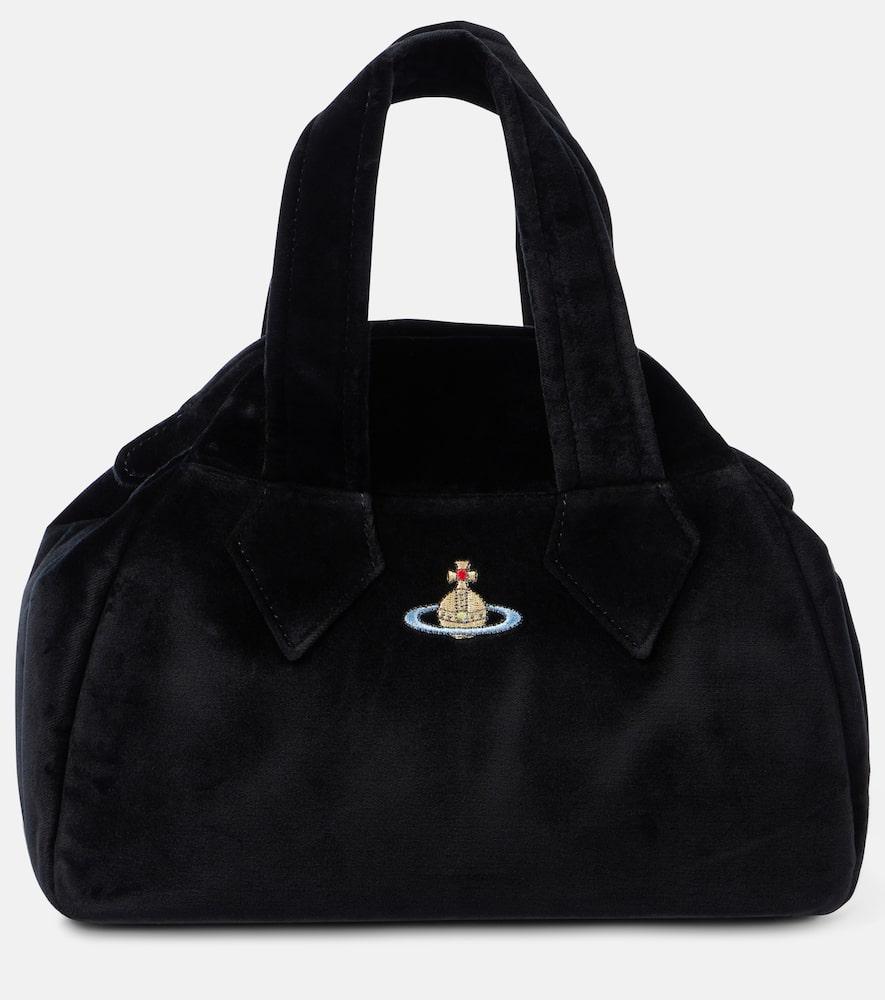 vivienne westwood archive medium velvet shoulder bag