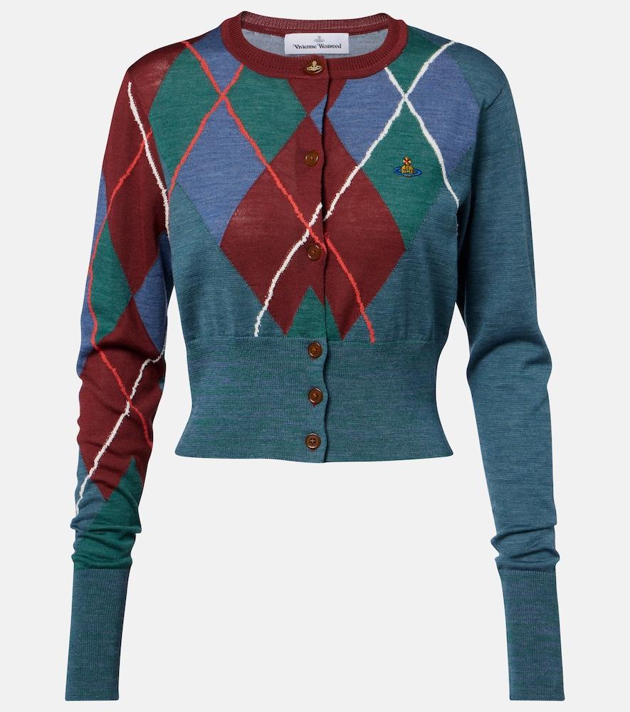 vivienne westwood argyle wool and cotton cardigan