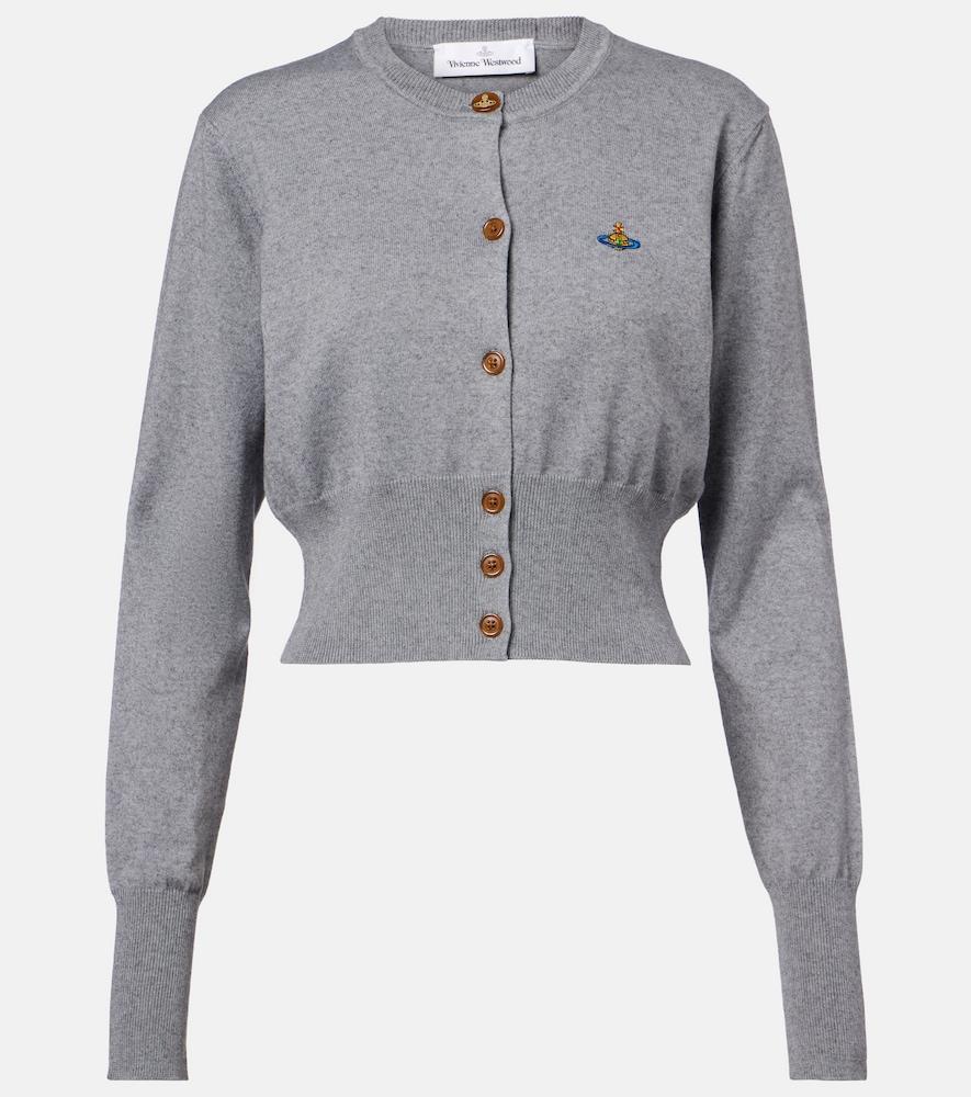 vivienne westwood bea cropped cotton and cashmere cardigan