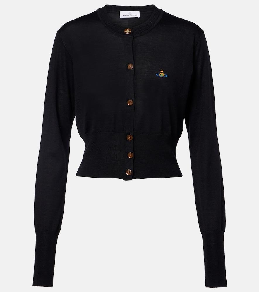 vivienne westwood bea cropped wool and silk cardigan