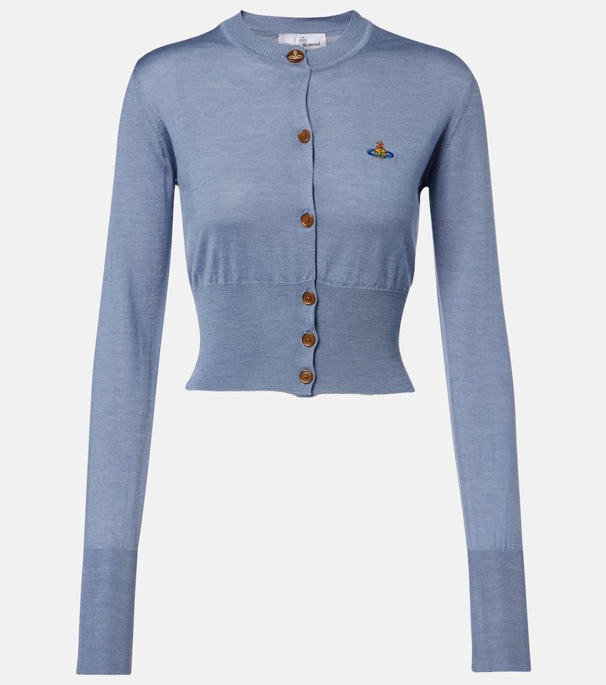 vivienne westwood bea cropped wool and silk cardigan