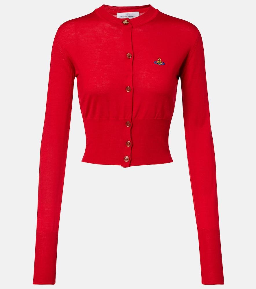 vivienne westwood bea cropped wool and silk cardigan